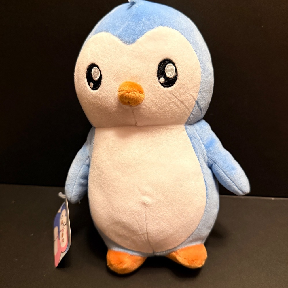 Pudgy Penguins Plush Toy 8" NWT Blue White Stuffed Animal